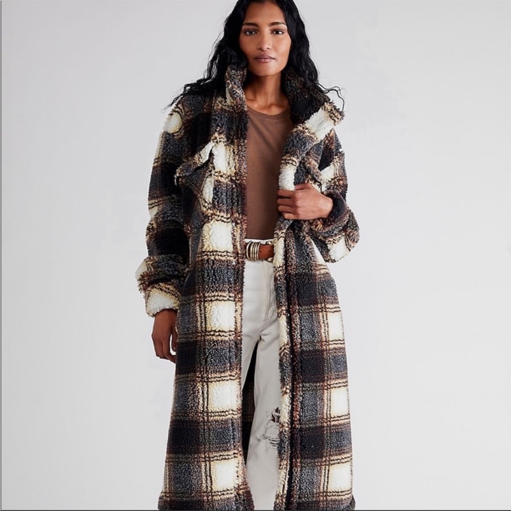 Free People Sloan maxi shirt jacket